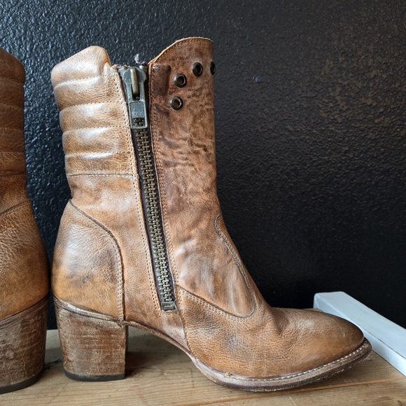 Rare BedStu Cobbler Series OnRush Tan Rustic Boots 9.5 - Picture 7 of 11